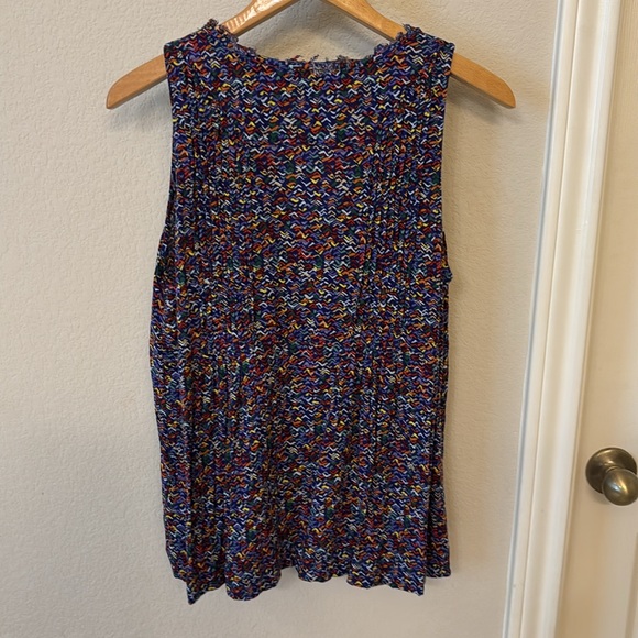 Maeve Anthropologie Lila Tank Pintuck Confetti Button Front Top Blouse Size S - Picture 14 of 15